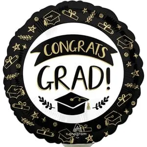 10"SKETCHED CONGRATS GRAD MINI-Flat