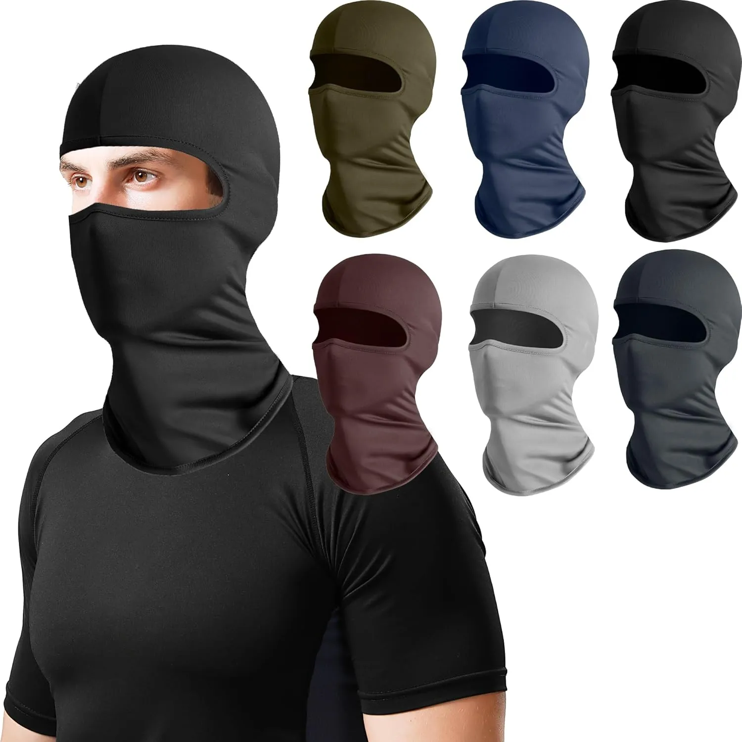 6-9PACK Balaclava Ski Mask for Men Full Face Cover Protection Face Mask, Windproof Scarf Motorcycle Skiing