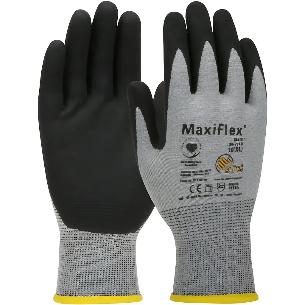 ATG 34-774B/S Anti-Static Seamless Knit Nylon Glove with Nitrile Coated MicroFoam Grip on Palm & Fingers - Touchscreen