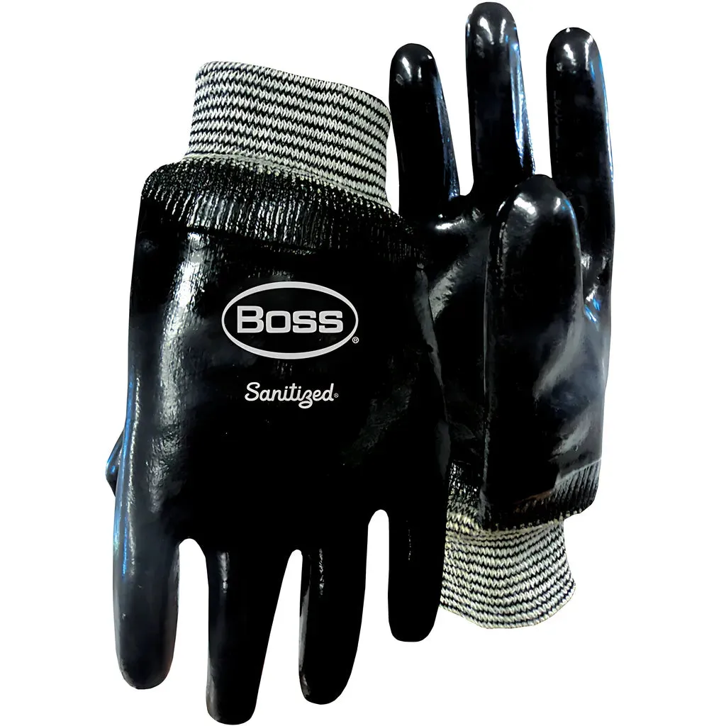 Boss 1SN2510 Black Heavyweight Neoprene with Interlock Liner and Smooth Grip
