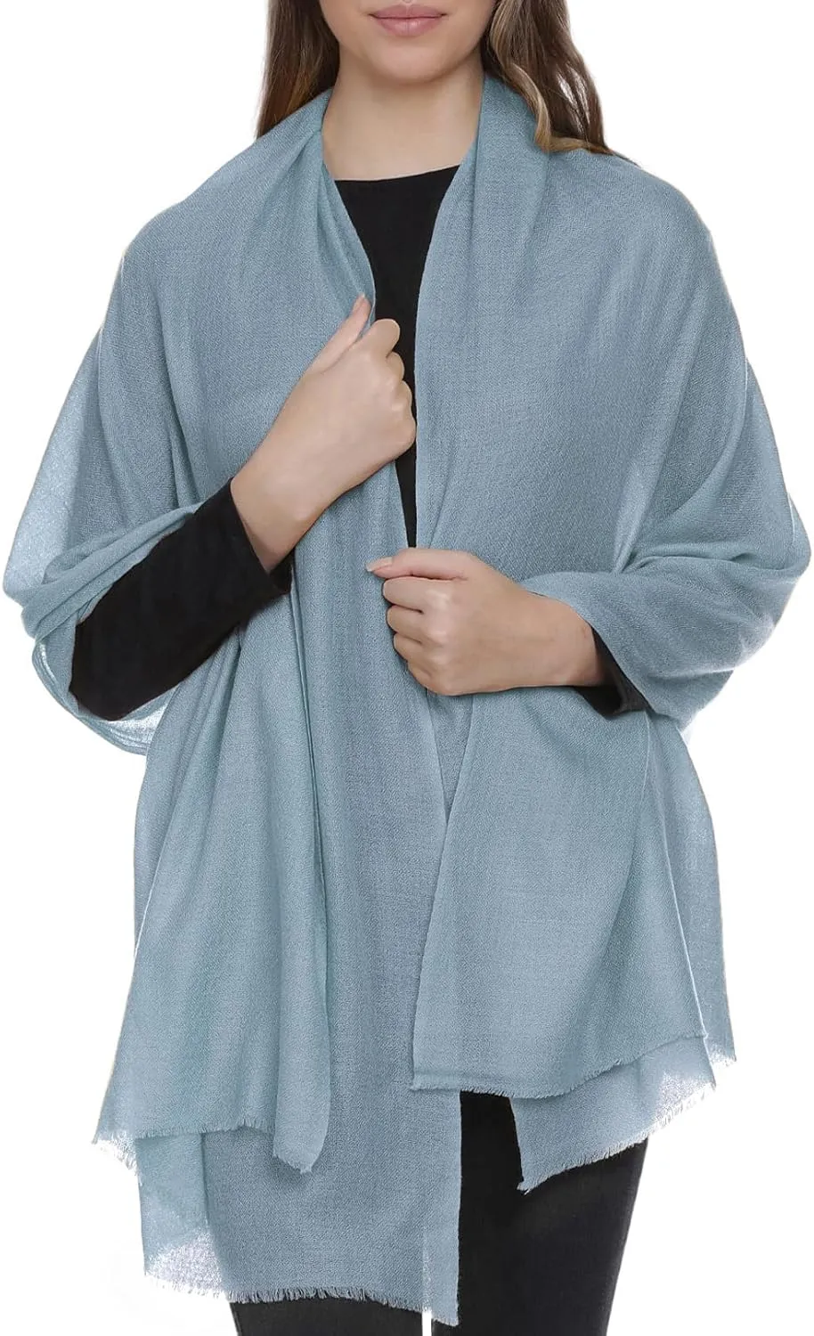 Cashmere Scarf Made in Kashmir (Gift Pack) Merino Wool Silk Cashmere Large Superfine Pashmina Unisex