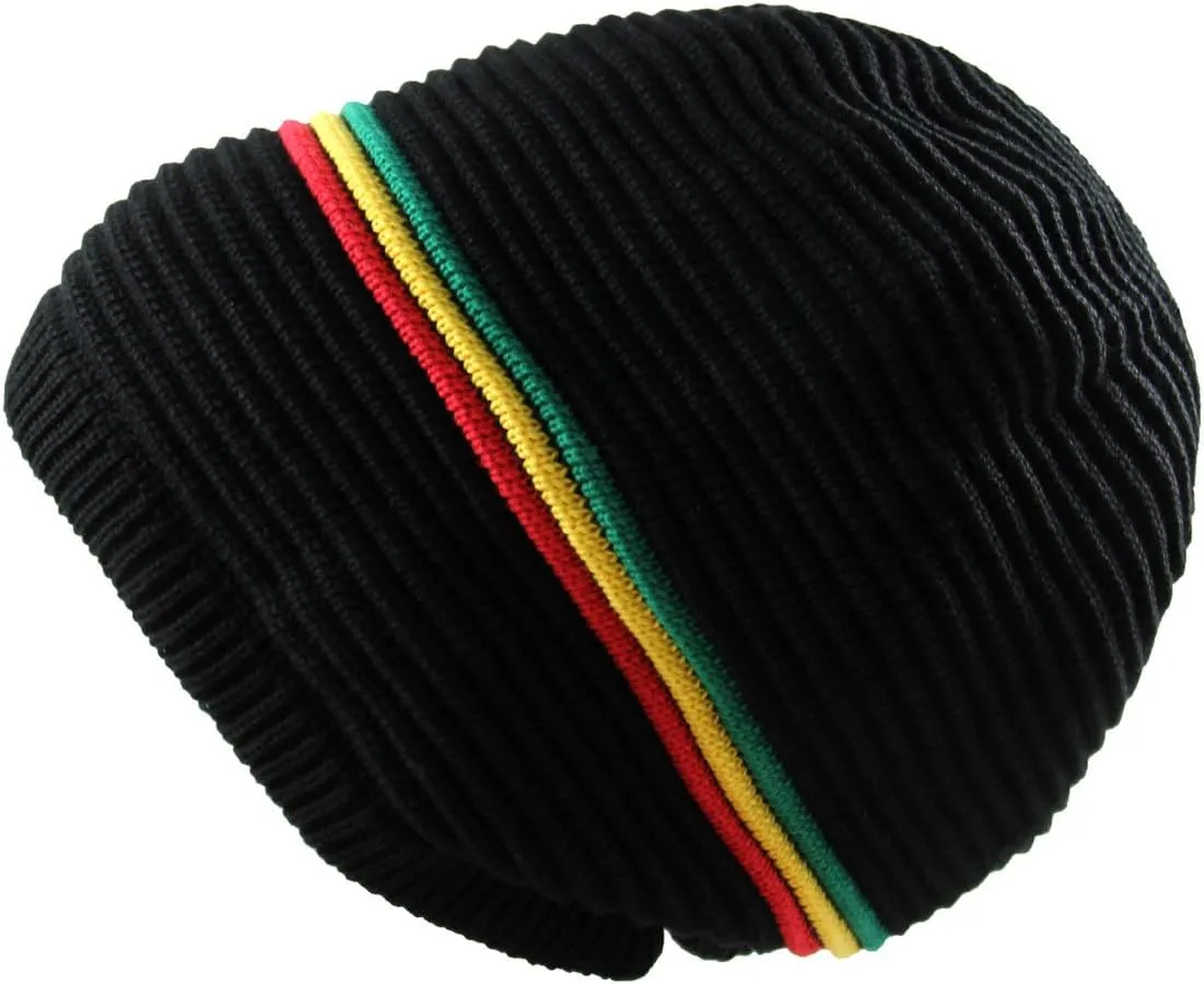 Cotton Rasta Knitted Beanie for Long Dreadlocks XXXL