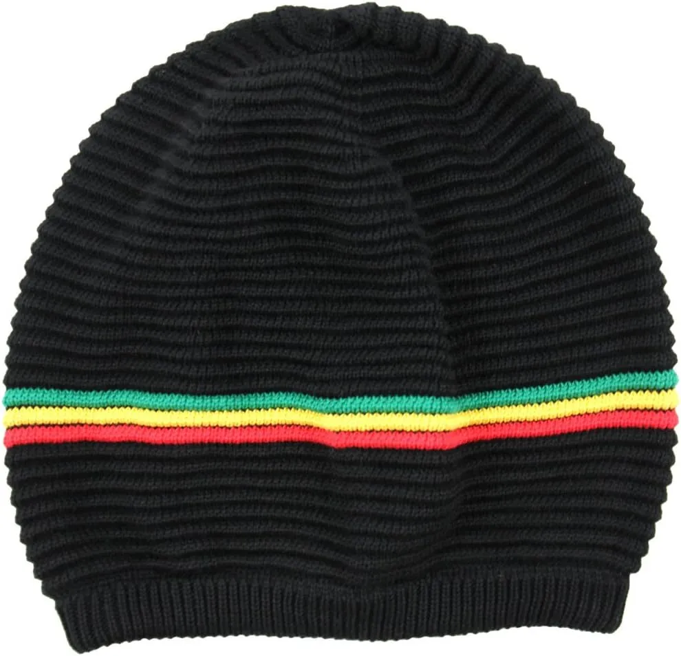 Cotton Rasta Knitted Beanie for Long Dreadlocks XXXL