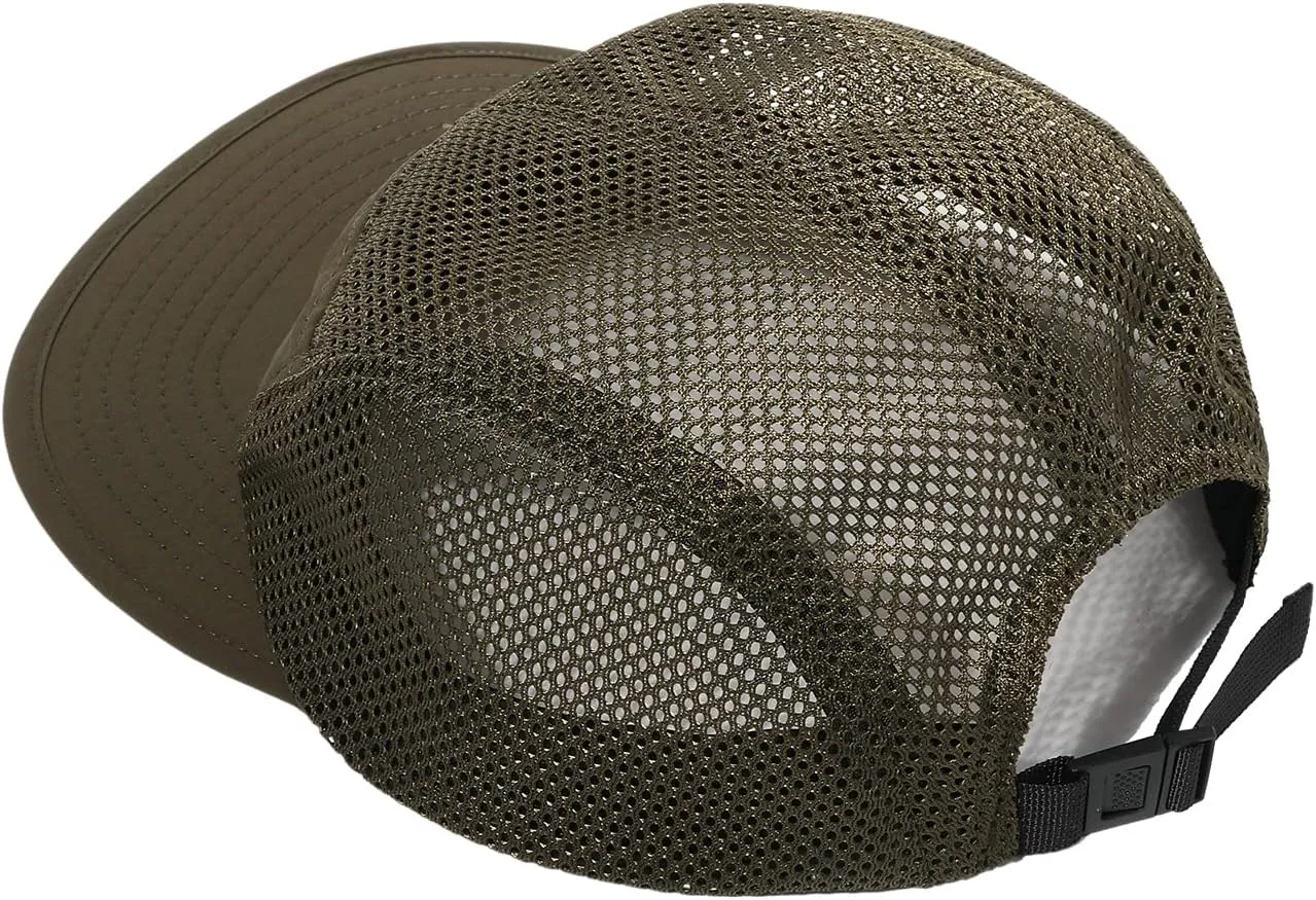 Croogo Mesh 5 Panel Hat Adjustable Trucker Baseball Cap Lightweight Breathable Quick Dry Cap Hip Hop Style Flat Brim Hats