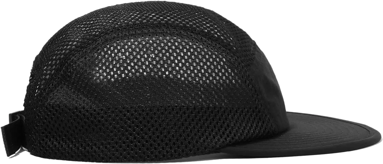 Croogo Mesh 5 Panel Hat Adjustable Trucker Baseball Cap Lightweight Breathable Quick Dry Cap Hip Hop Style Flat Brim Hats