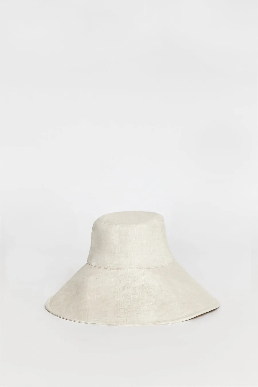 DIANA NATURAL LINEN WIDE BRIM HAT