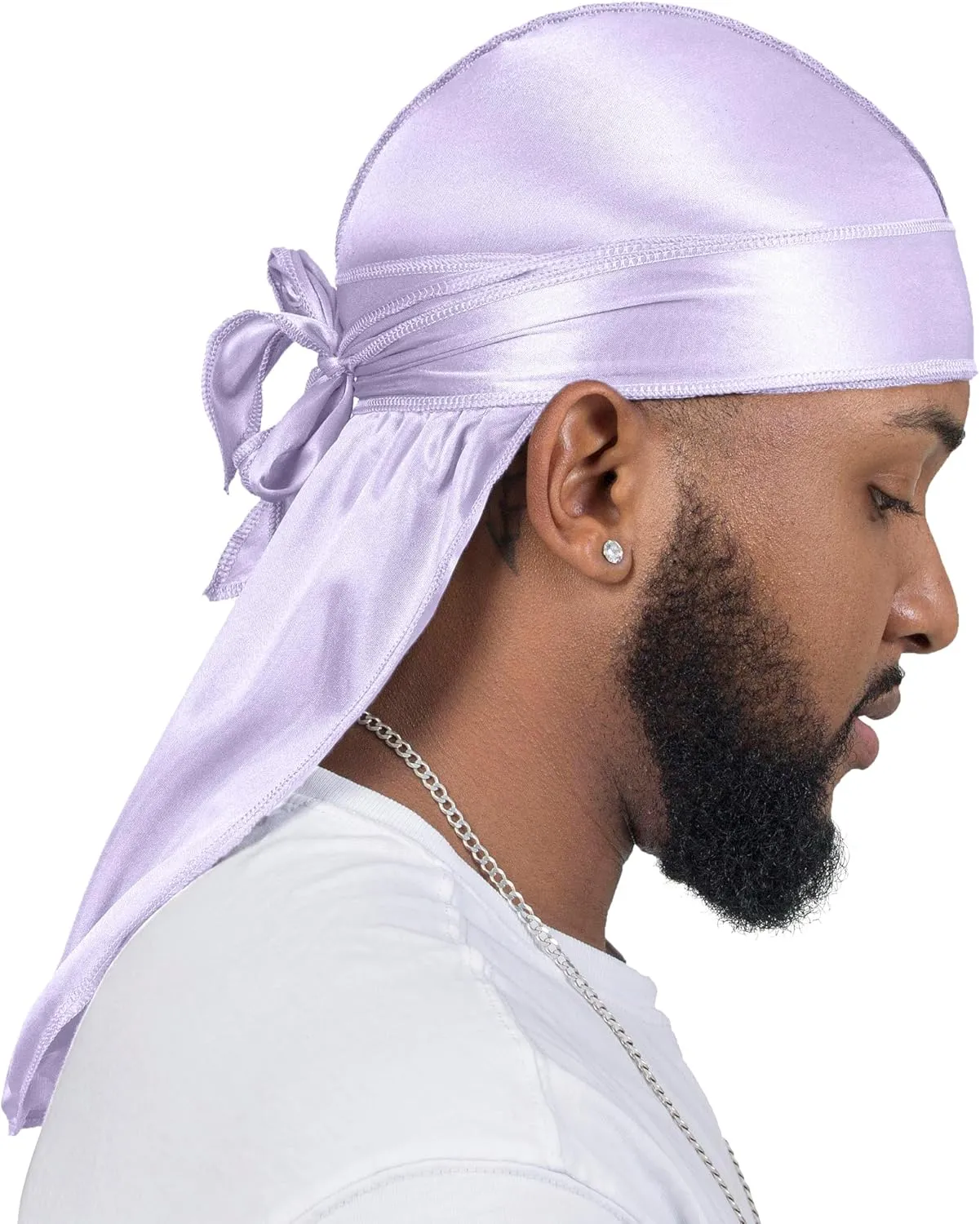 ForceWave 3 Pieces Silky Durags and 1 Wave Cap Pack for Men Waves, Moisture-Tech Fabric Satin Du-Rag