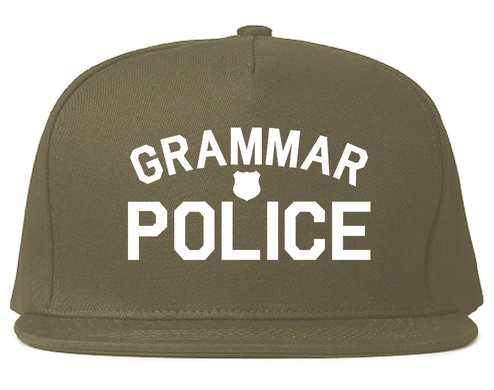Grammar Police Gag Mens Snapback Hat