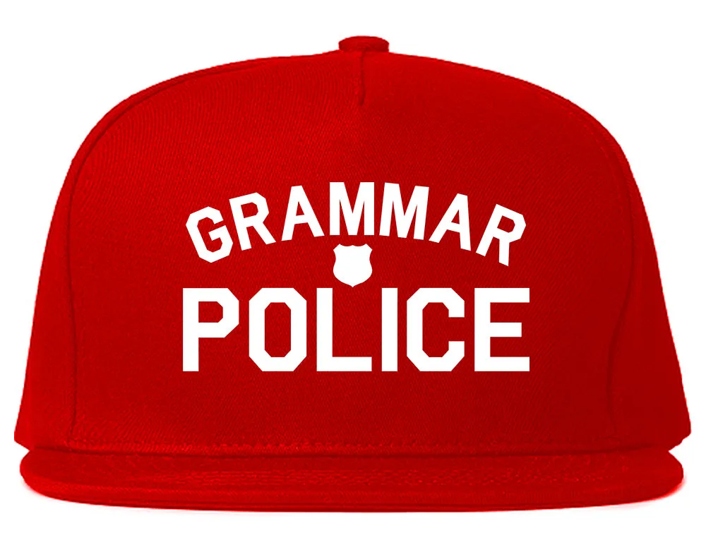 Grammar Police Gag Mens Snapback Hat