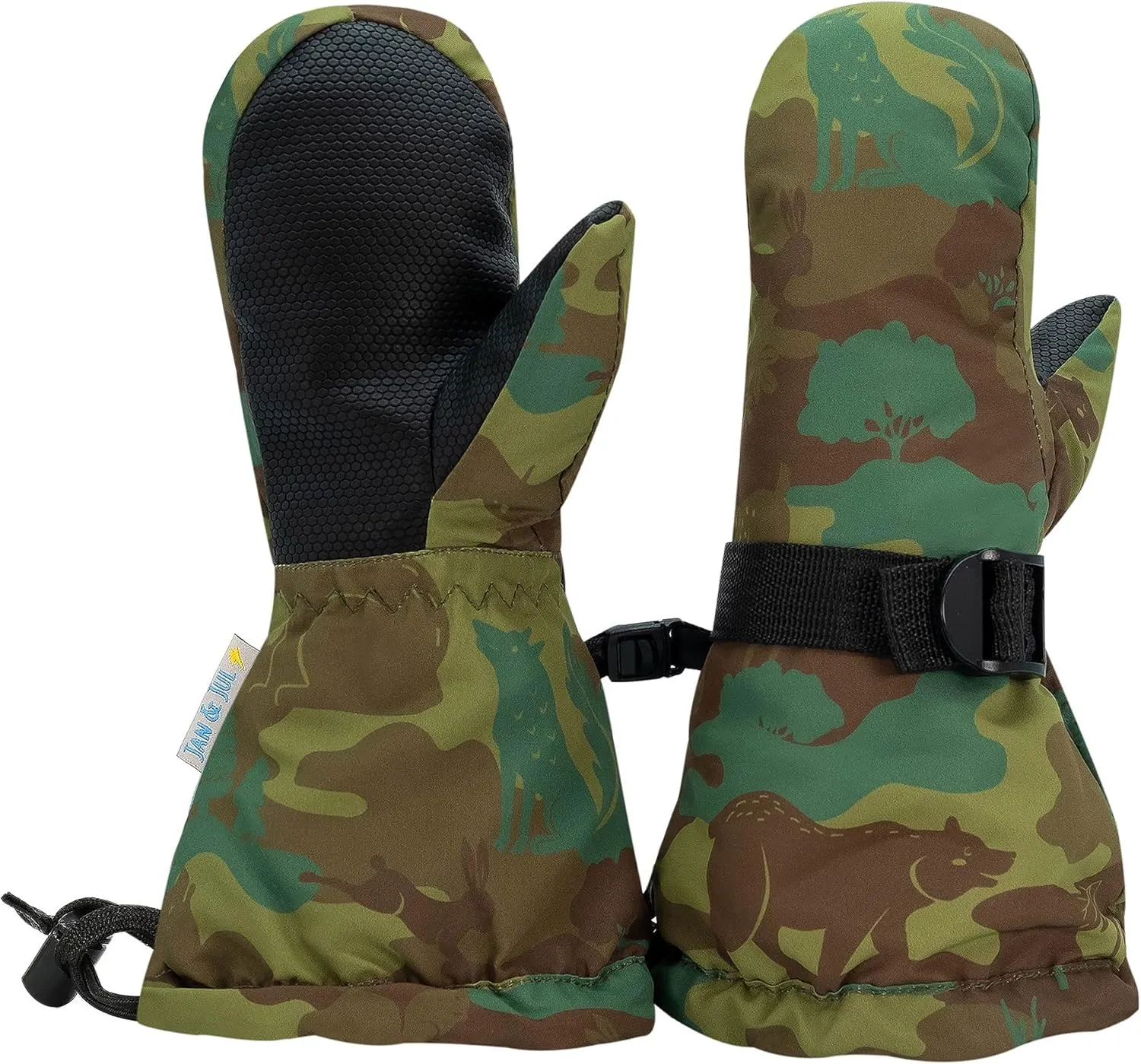 JAN & JUL Mittens for Baby Toddler Kids, Waterproof Winter Gloves for Boys
