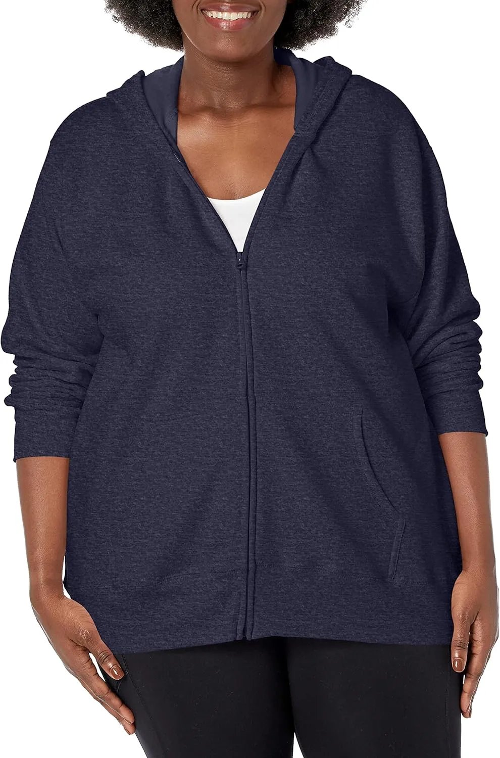 Just My Size Women's Ecosmart Fullzip Fleece Hoodie