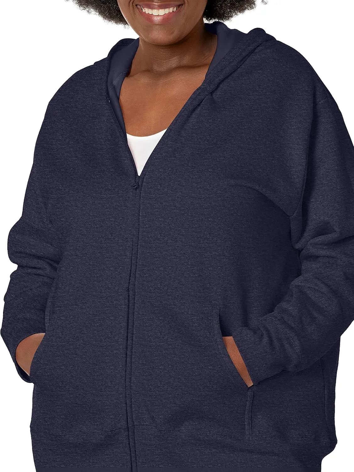 Just My Size Women's Ecosmart Fullzip Fleece Hoodie