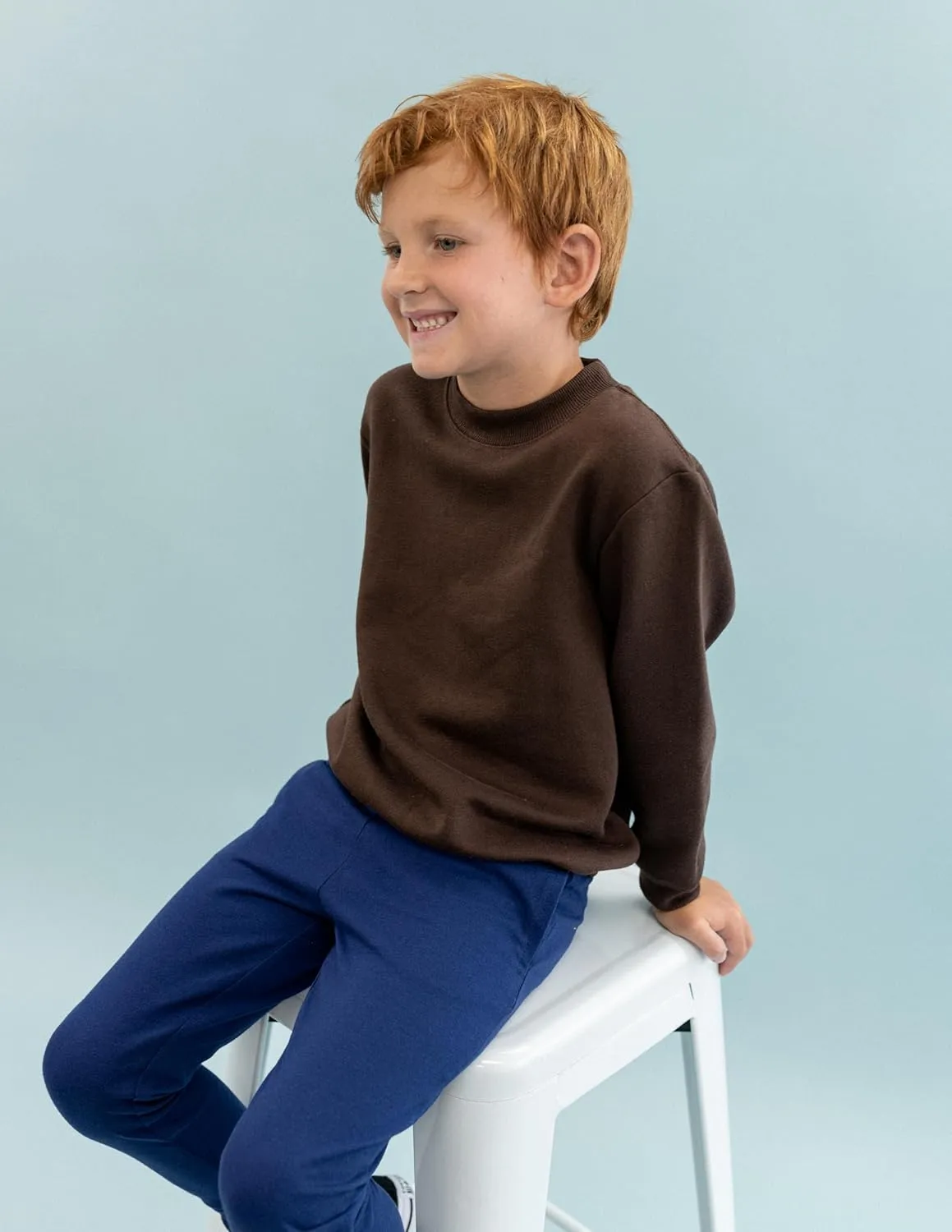 Leveret Long Sleeve Sweatshirt Boys Girls Kids & Toddler Soft & Durable Boys & Girls Clothes (Size 2-14 Years)