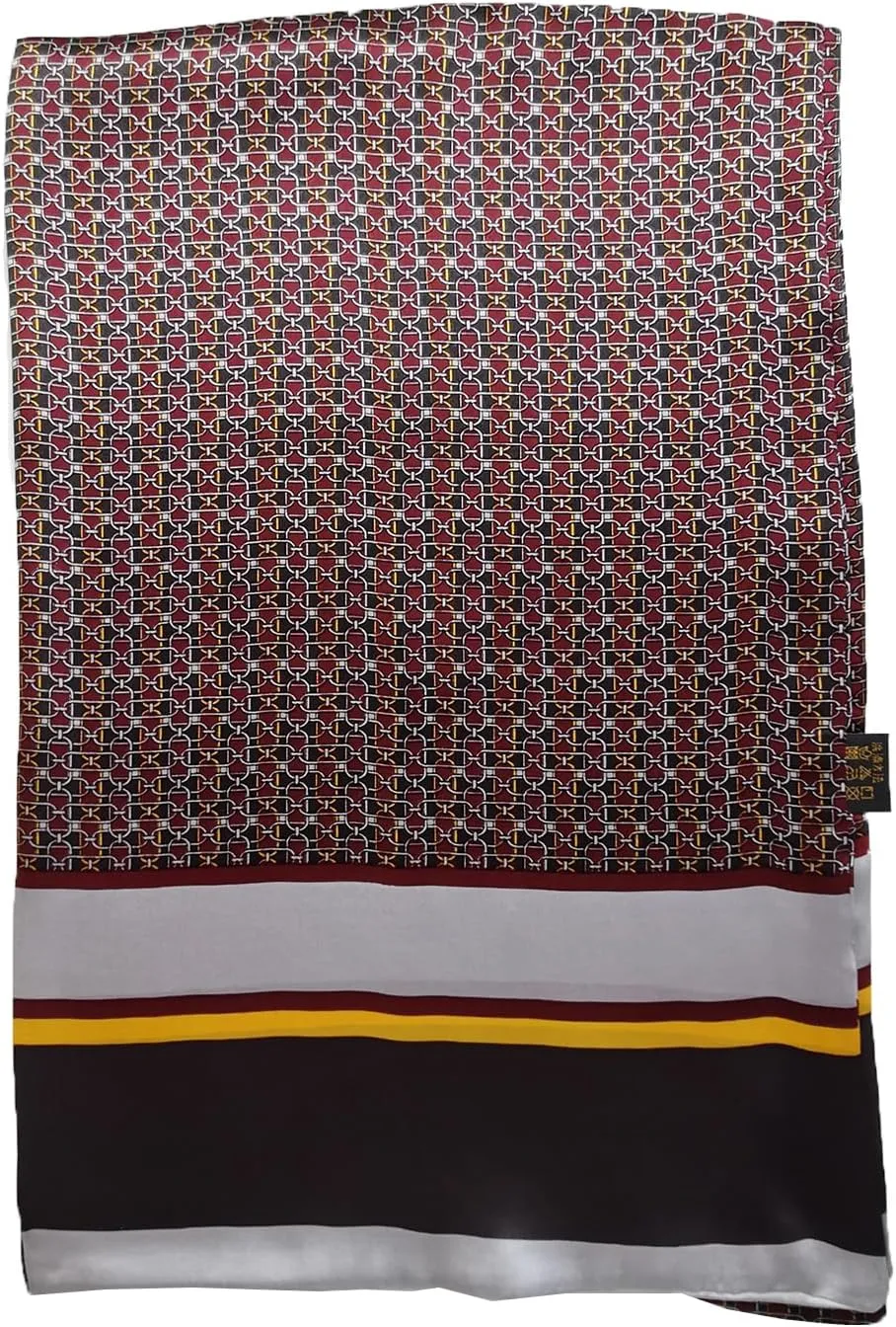 Mens 100 Silk Scarf Double Layers Fashion Wrap Neckerchief Formal Business Casual Party