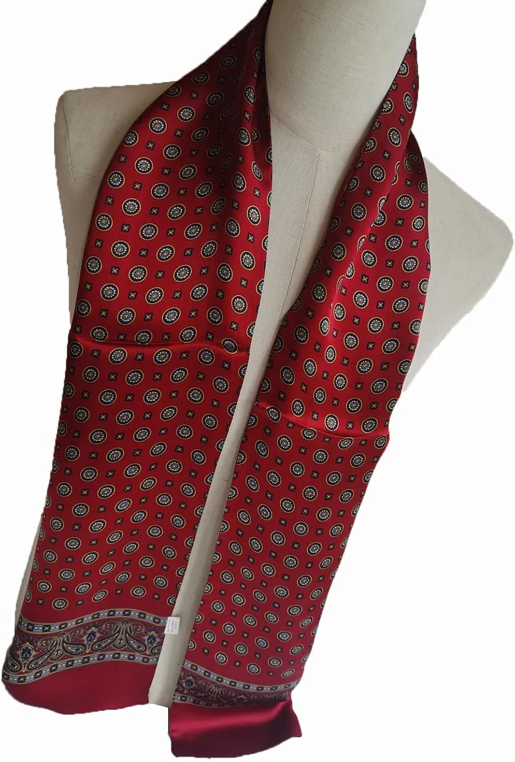 Mens 100 Silk Scarf Double Layers Fashion Wrap Neckerchief Formal Business Casual Party