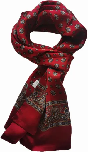 Mens 100 Silk Scarf Double Layers Fashion Wrap Neckerchief Formal Business Casual Party