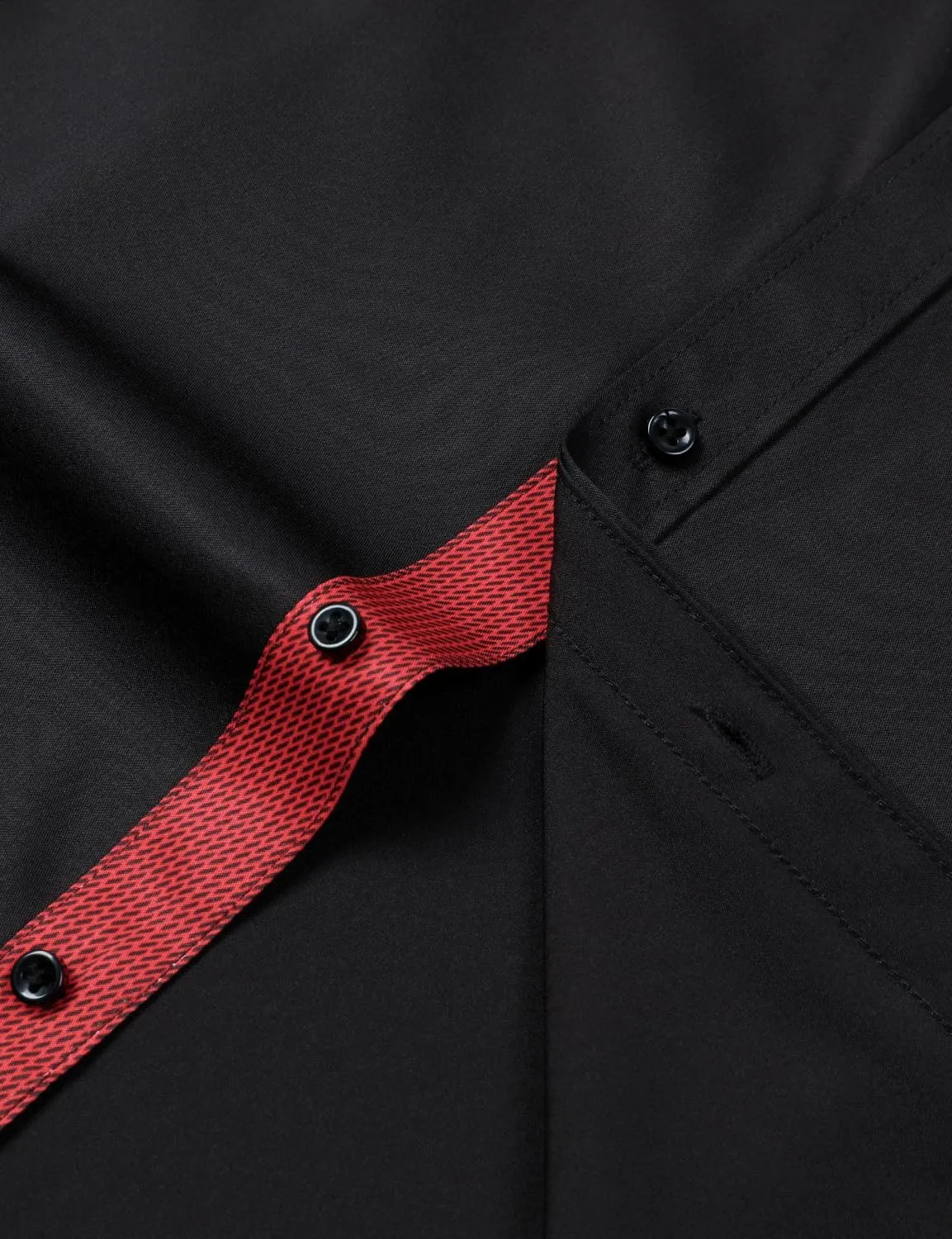 Men's Stretch Multi-Use Long Sleeve Dress Shirts Party Prom Wedding Shirts with Slight Sheen