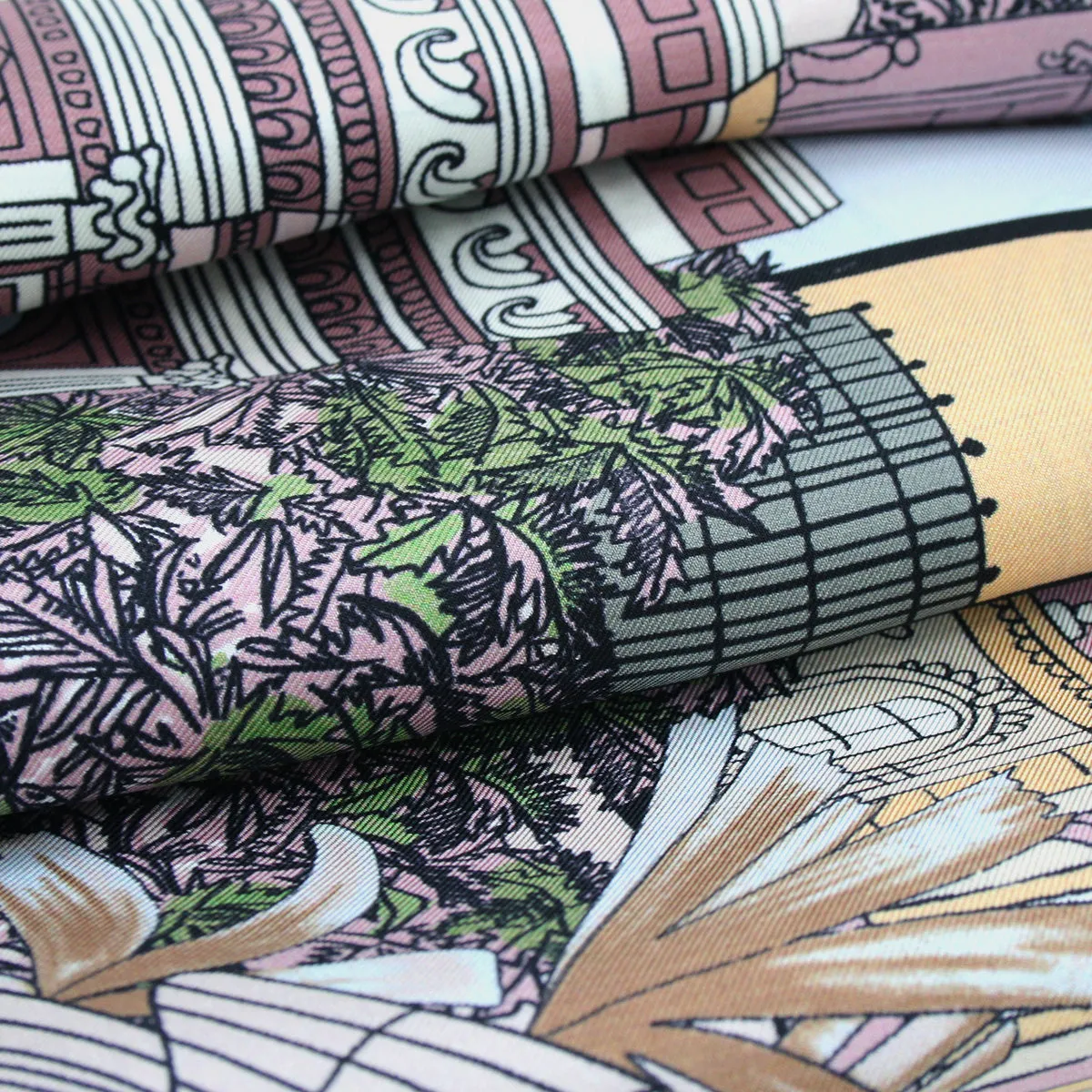 Milan pink beige tie scarf
