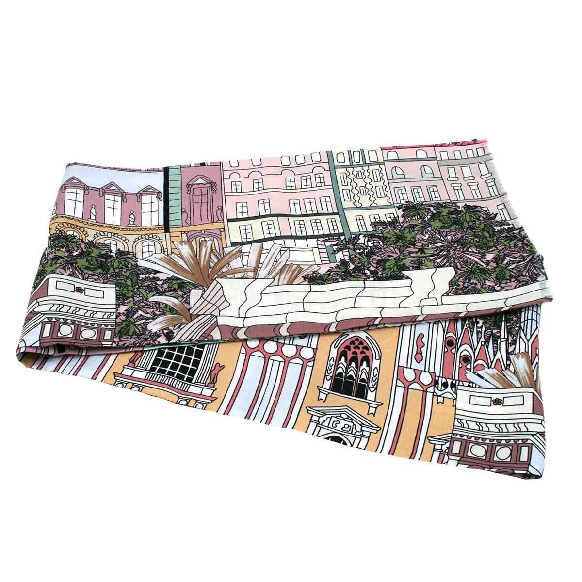 Milan pink beige tie scarf