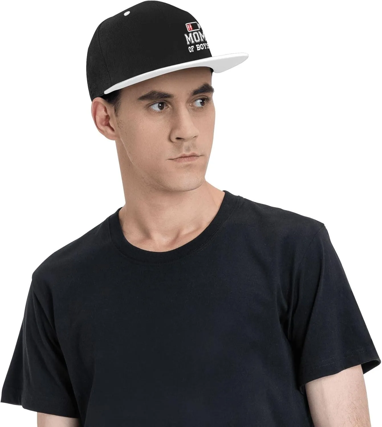 Mom of Boys Hat Funny Snapback Flat Brim Bill Hip Hop Baseball Cap Women Men Gift
