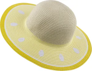 Muryobao Girl Kids Summer Straw Wide Brim Floppy Beach Sun Hat