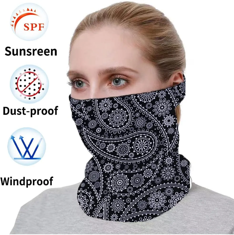 Neck Gaiter Mask Face Scarf Bandana Tube Cover Headwear Balaclava Headband Headwrap for Men and Women