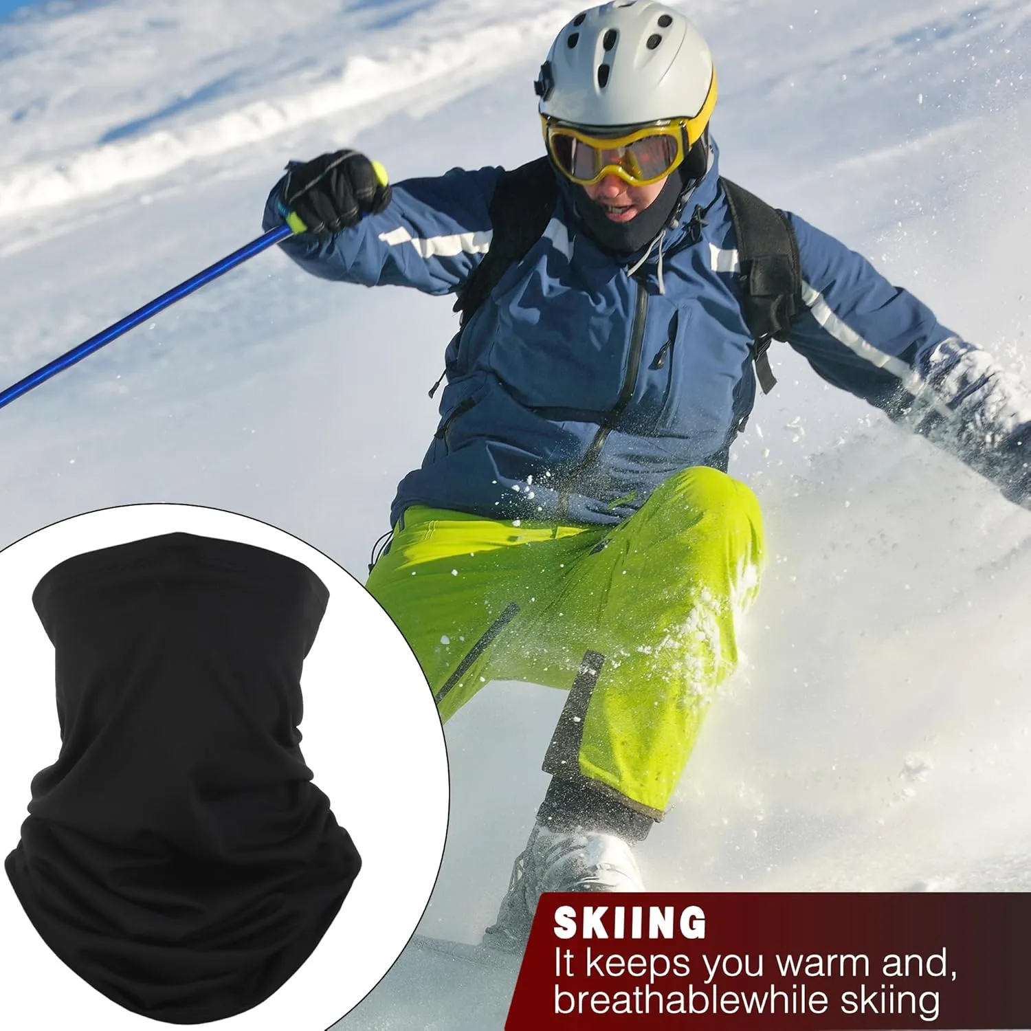 Neck Gaiter Scarf for Men and Women Face Mask Ski Balaclava Cover Breathable Bandana UV Protection