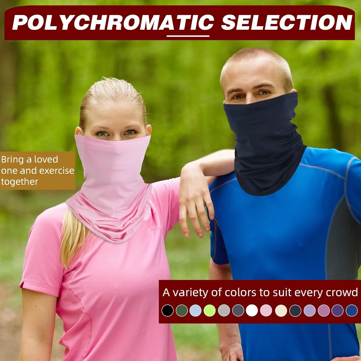 Neck Gaiter Scarf for Men and Women Face Mask Ski Balaclava Cover Breathable Bandana UV Protection