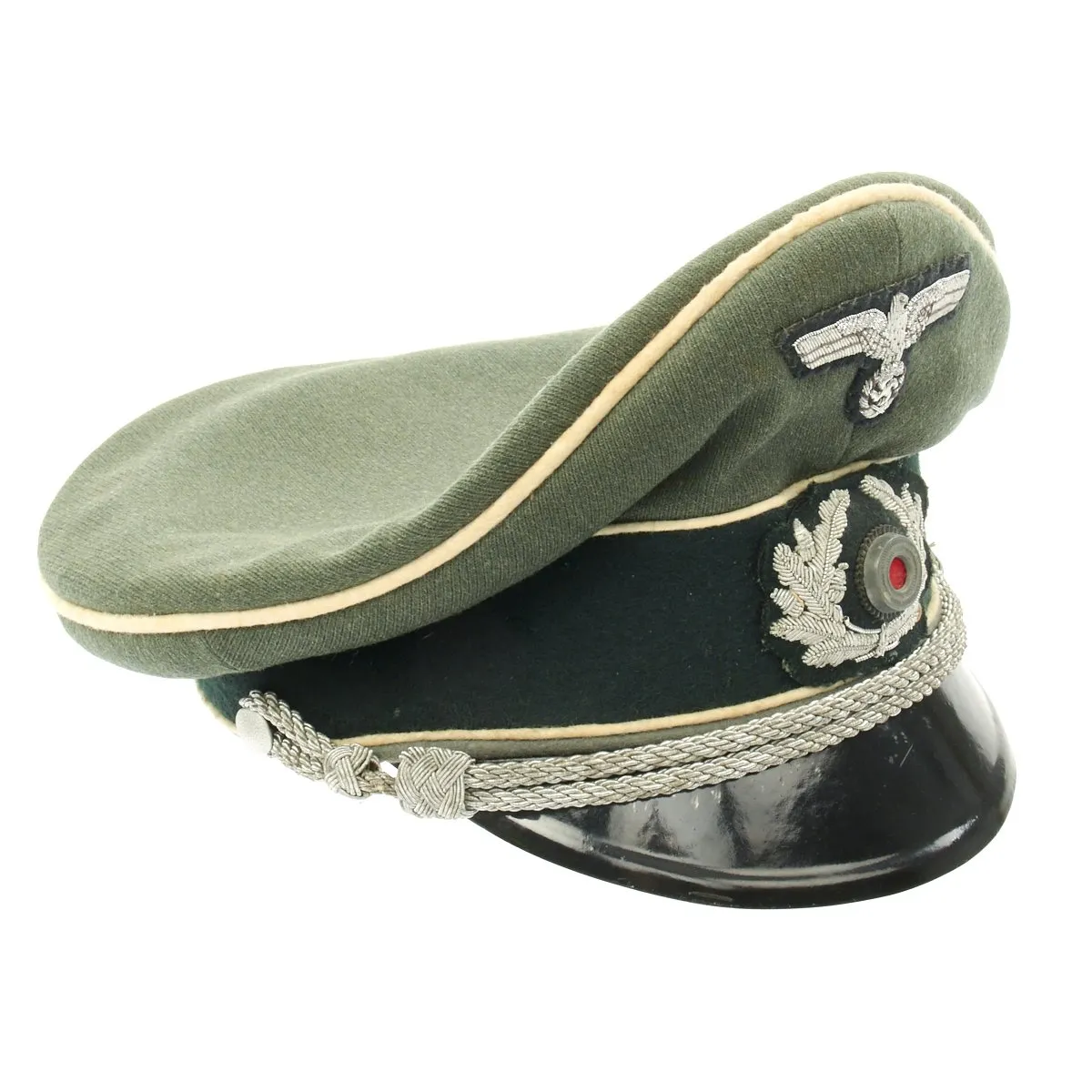 Original German WWII Army Heer Officer Visor Cap by EREL