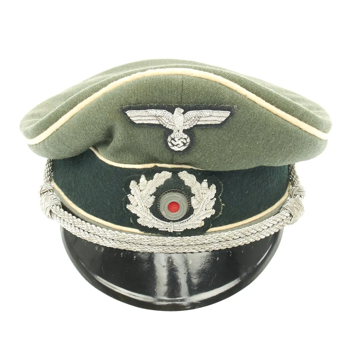 Original German WWII Army Heer Officer Visor Cap by EREL