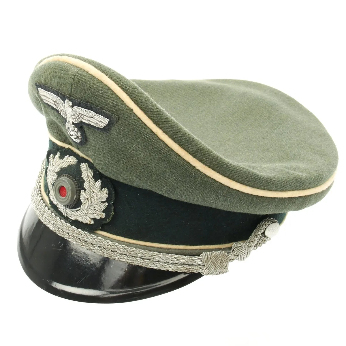 Original German WWII Army Heer Officer Visor Cap by EREL