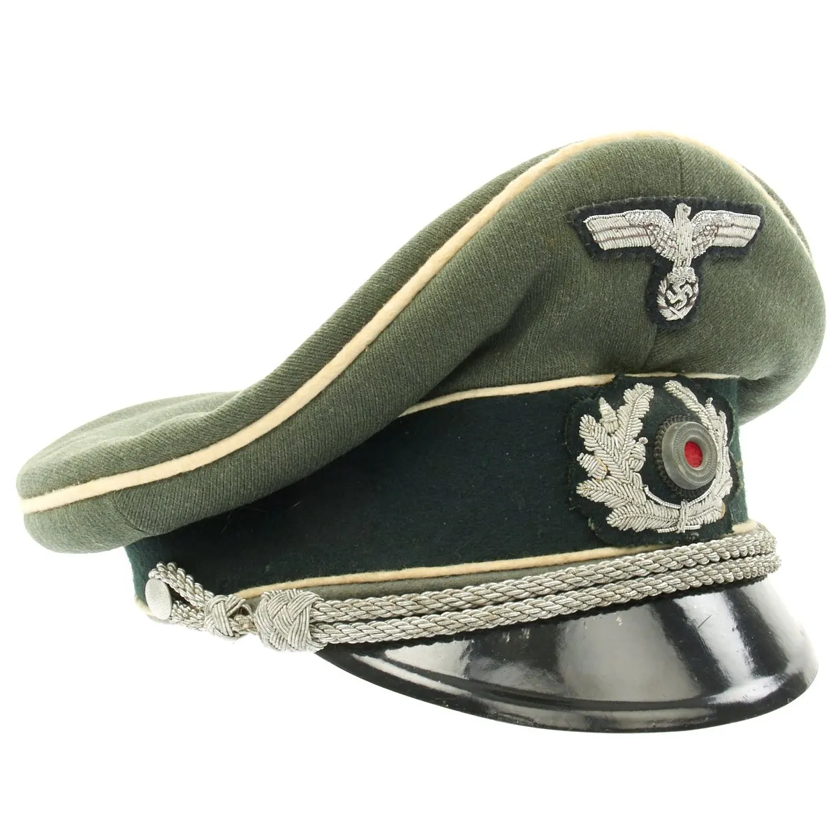 Original German WWII Army Heer Officer Visor Cap by EREL