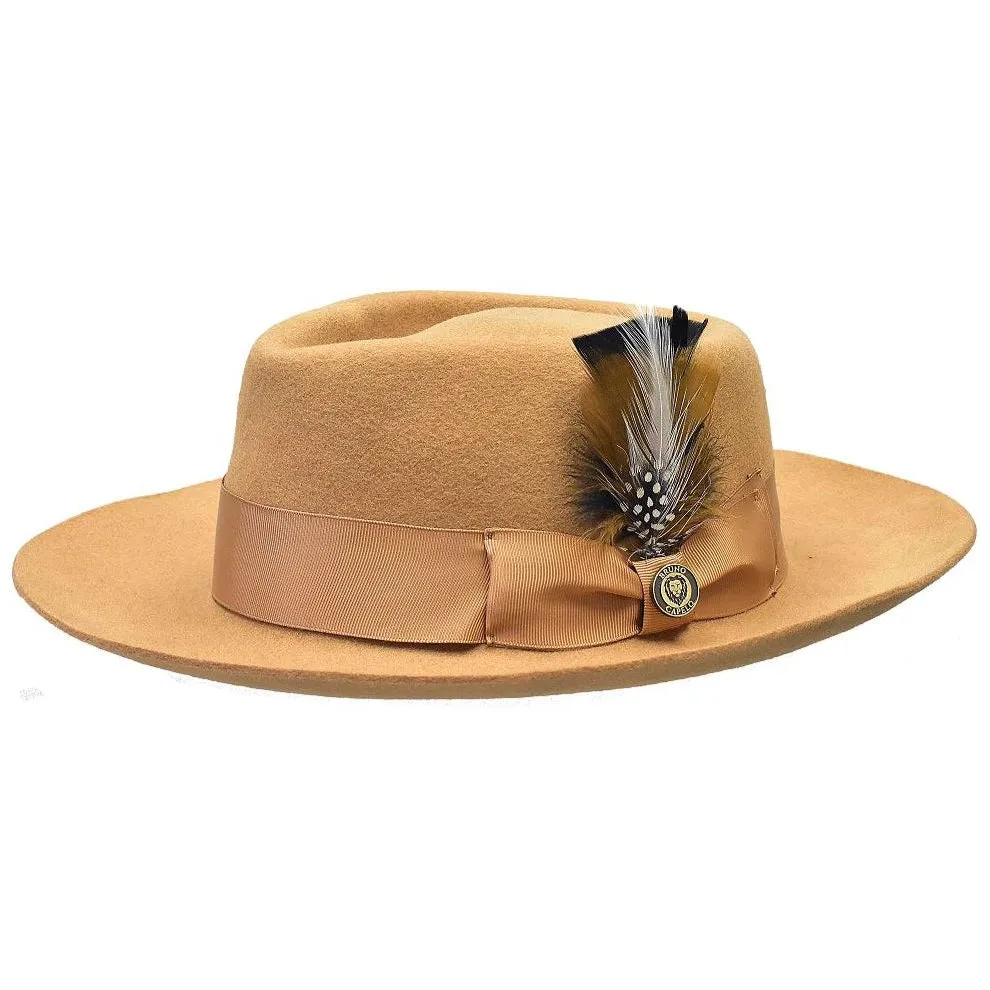 Phoenix Wide Brim Wool Fedora by Bruno Capelo