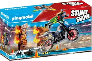 Playmobil 70553 Stunt Show MotoRCross Fiery Wall