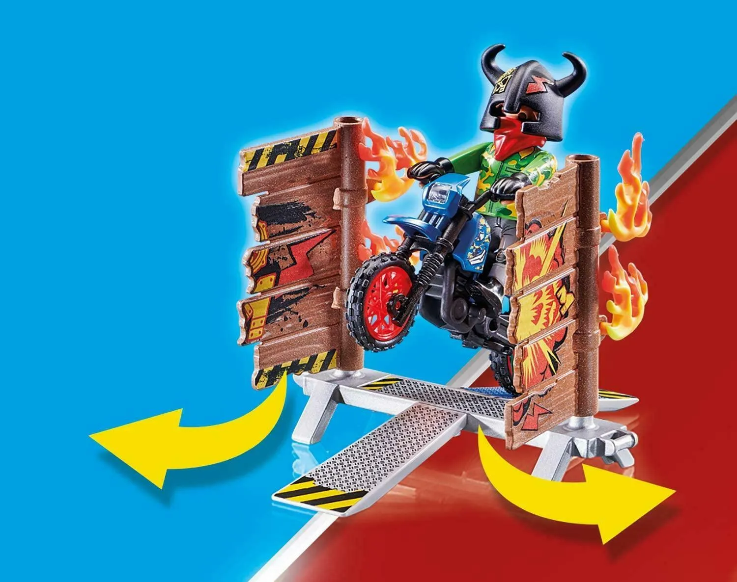 Playmobil 70553 Stunt Show MotoRCross Fiery Wall