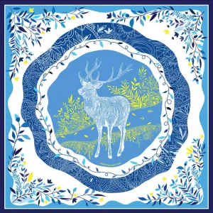 Silk Scarf of Blue Jungle
