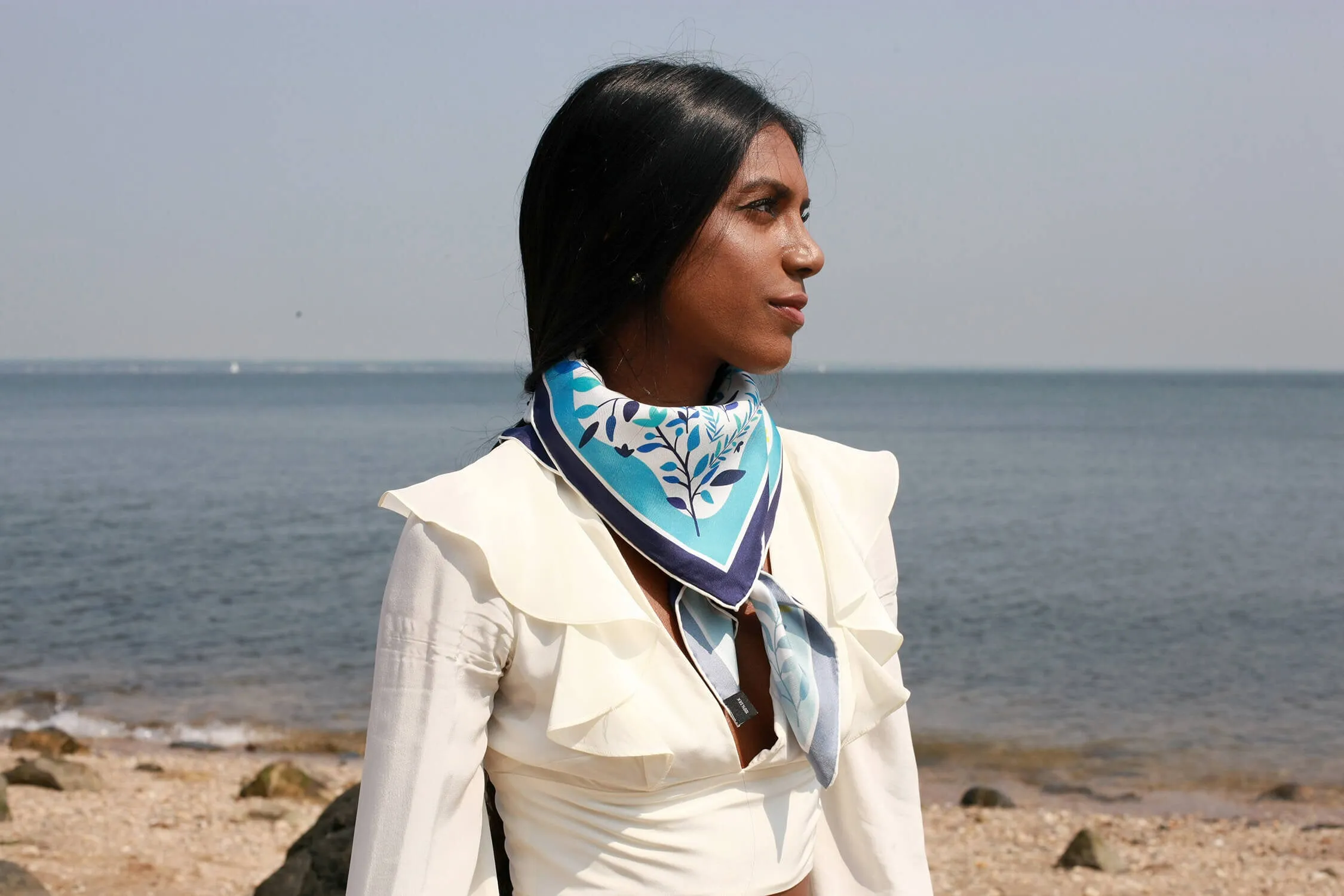 Silk Scarf of Blue Jungle