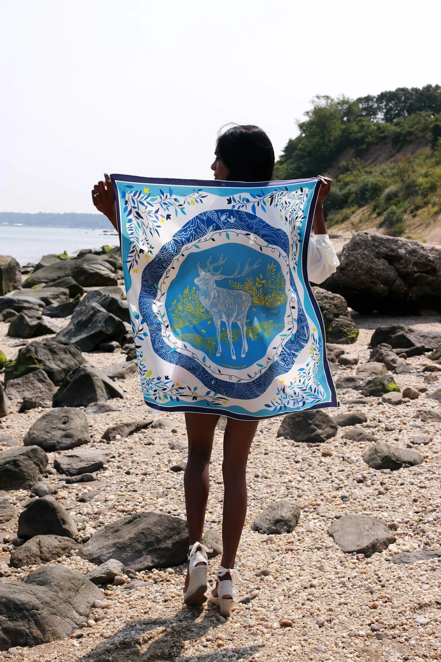 Silk Scarf of Blue Jungle