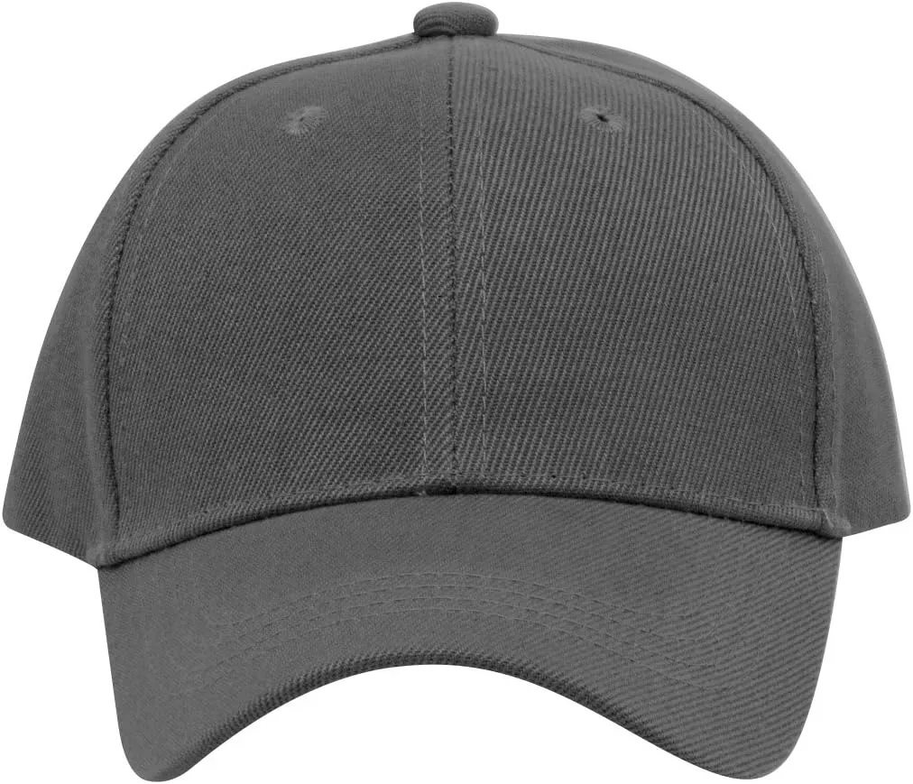 TOP HEADWEAR Blank Kids Youth Baseball Adjustable Hook and Loop Closure Hat