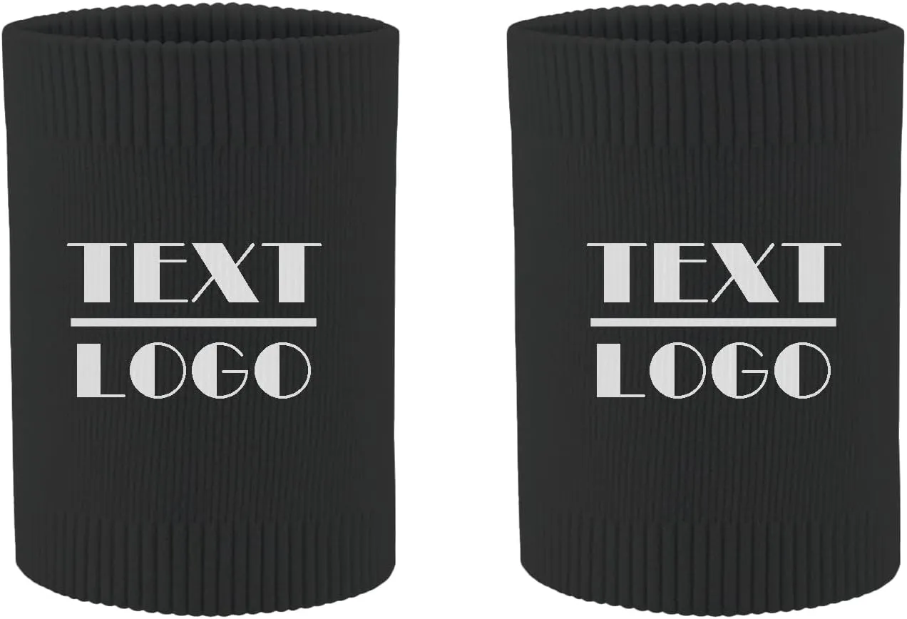 TopTie 2PCS Custom Wrist Sweatband Tennis, Sport Sweat Knit Wristband Color Printing for Football Yoga