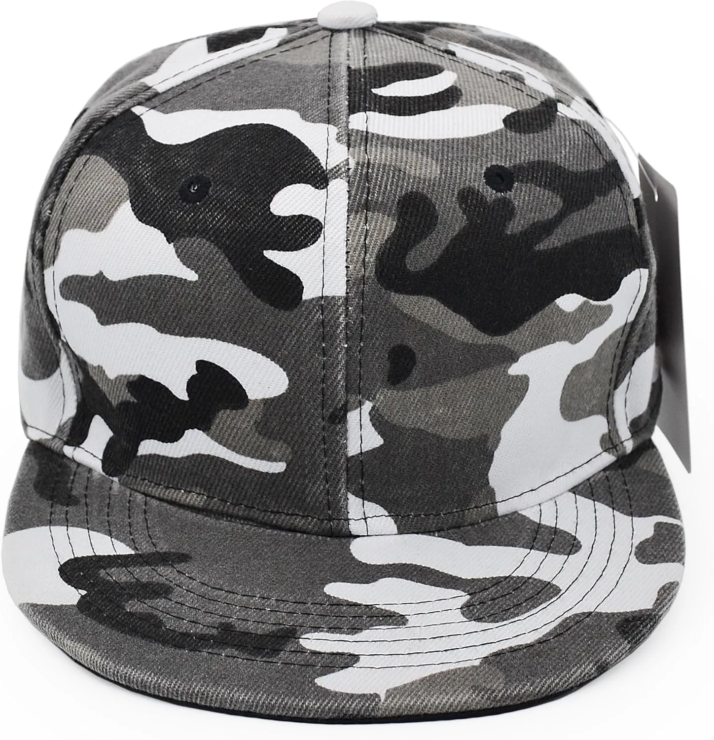 UltraKey Flat Brim Cap, Army Military Camo Baseball Cap Camouflage Hip Hop Flat Bill Plain Snapback Hats