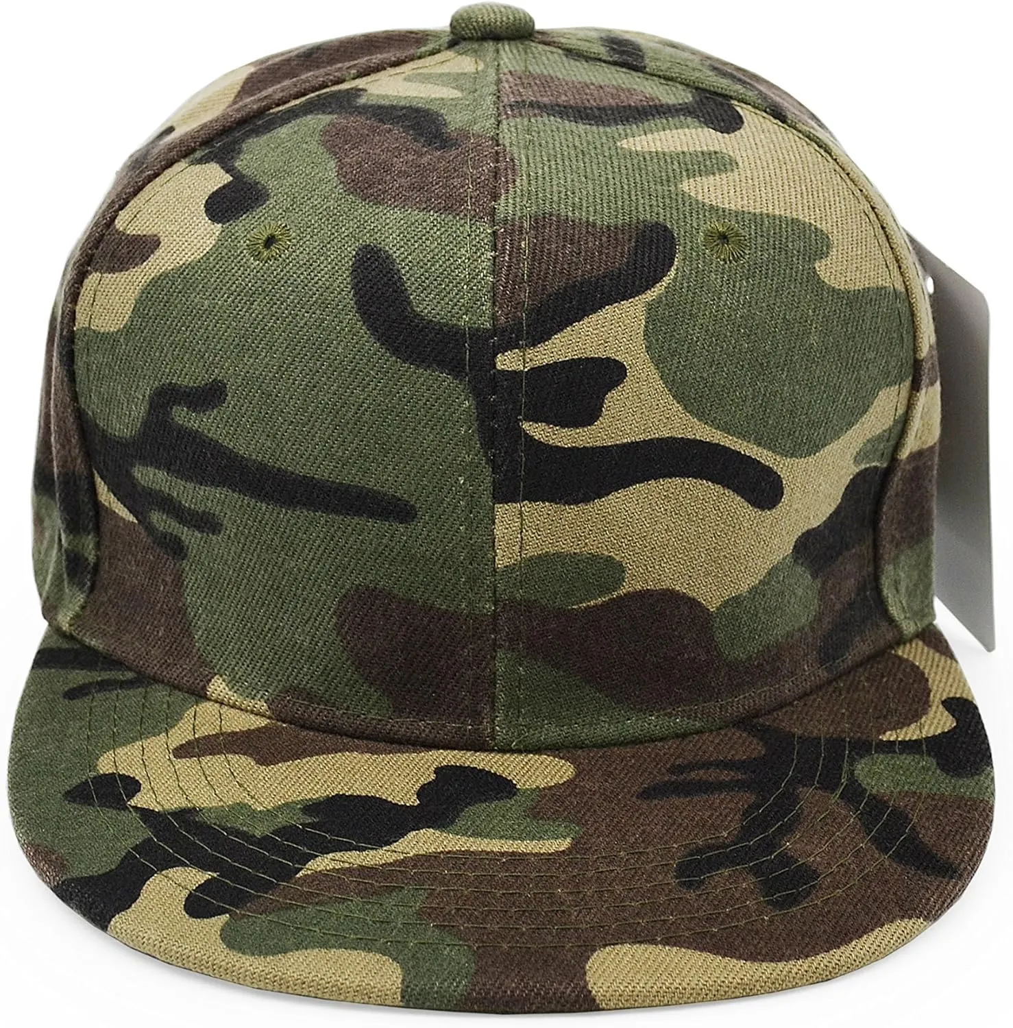UltraKey Flat Brim Cap, Army Military Camo Baseball Cap Camouflage Hip Hop Flat Bill Plain Snapback Hats