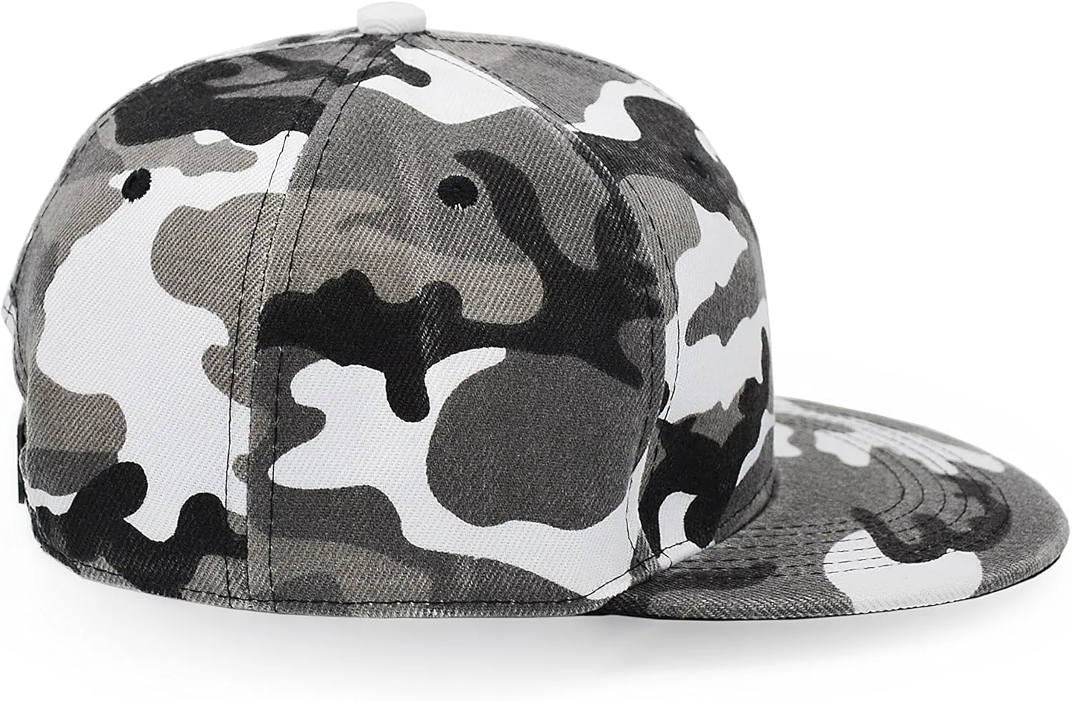 UltraKey Flat Brim Cap, Army Military Camo Baseball Cap Camouflage Hip Hop Flat Bill Plain Snapback Hats