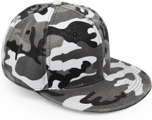 UltraKey Flat Brim Cap, Army Military Camo Baseball Cap Camouflage Hip Hop Flat Bill Plain Snapback Hats