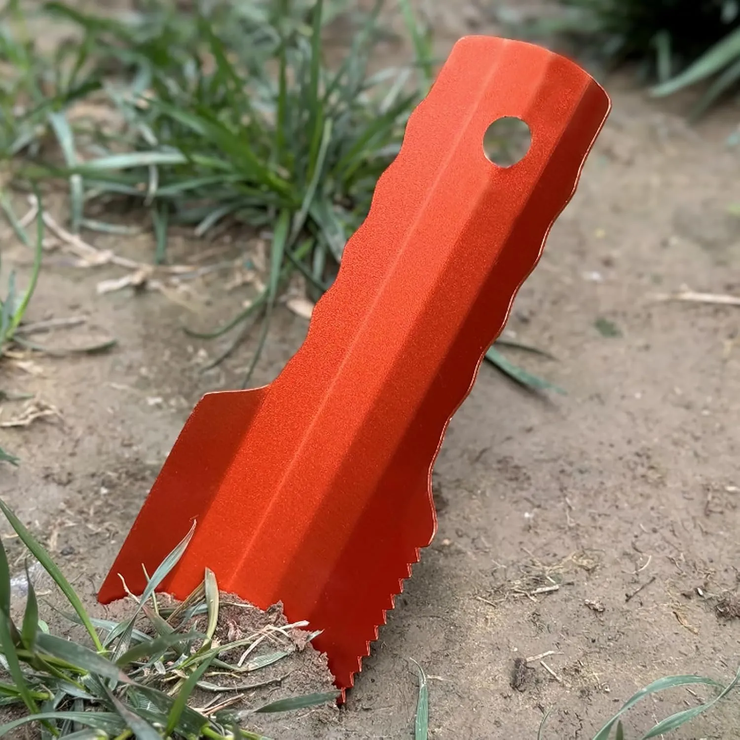 Ultralight Camping Trowel Backpacking Trowel Portable Aluminum Camping Shovel Small Potty Spade Hiking Trowel Garden Trowel with Longer Handle(Orange)