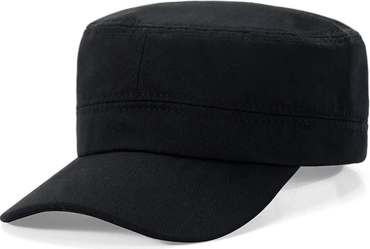 Unisex Cadet Army Cap Flat Top Cap Twill Military Corps Hat for Women Men