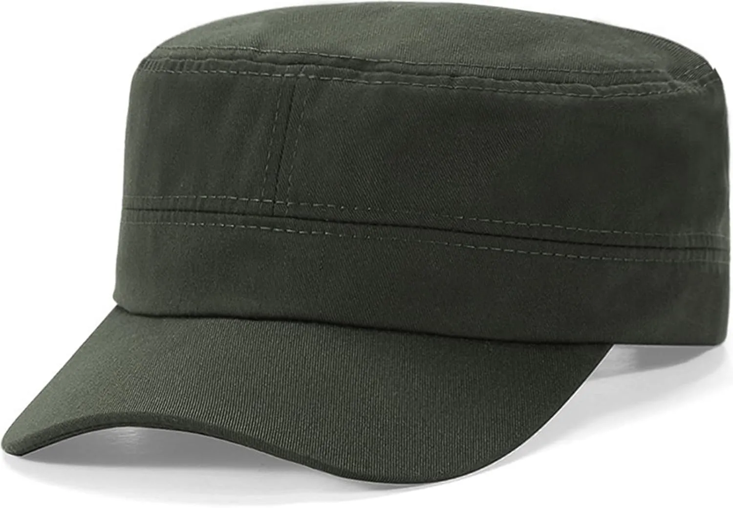 Unisex Cadet Army Cap Flat Top Cap Twill Military Corps Hat for Women Men