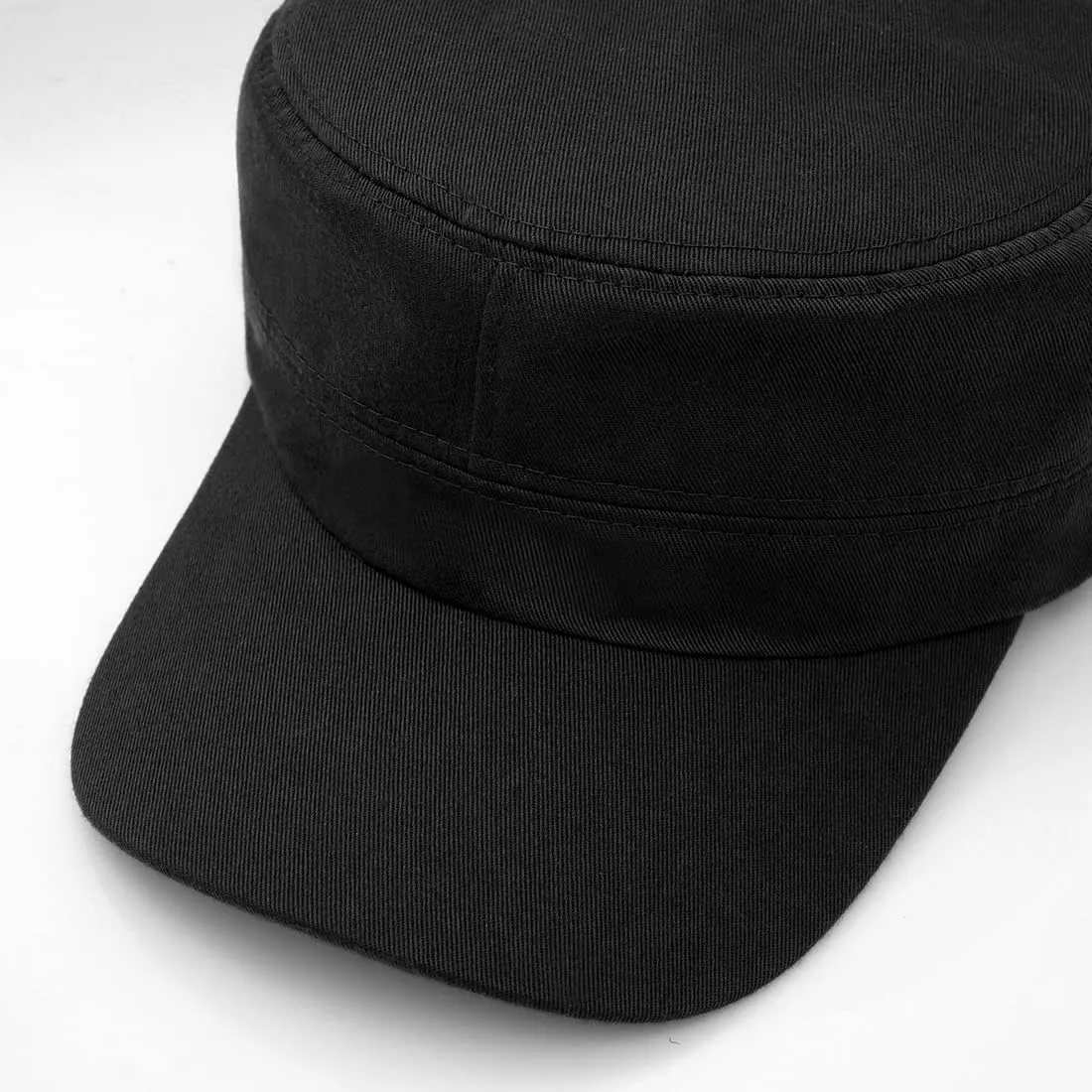 Unisex Cadet Army Cap Flat Top Cap Twill Military Corps Hat for Women Men
