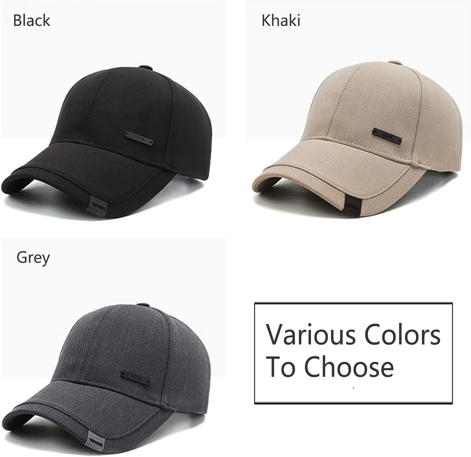 Vintage Cotton Dad Hat with Double Layer Peaks Adjustable Baseball Cap Trendy Trucker Hat for Mens Headwear