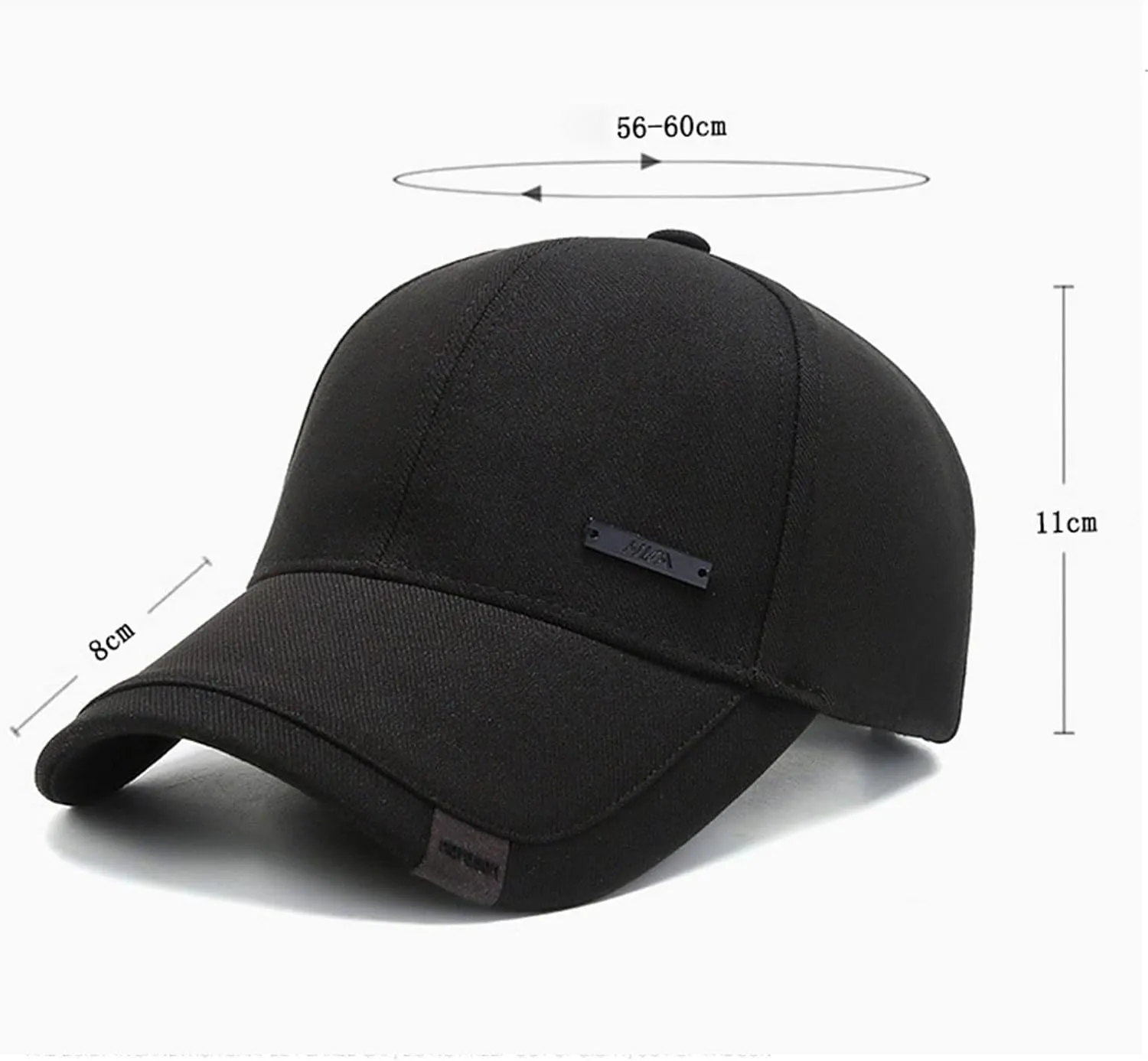 Vintage Cotton Dad Hat with Double Layer Peaks Adjustable Baseball Cap Trendy Trucker Hat for Mens Headwear